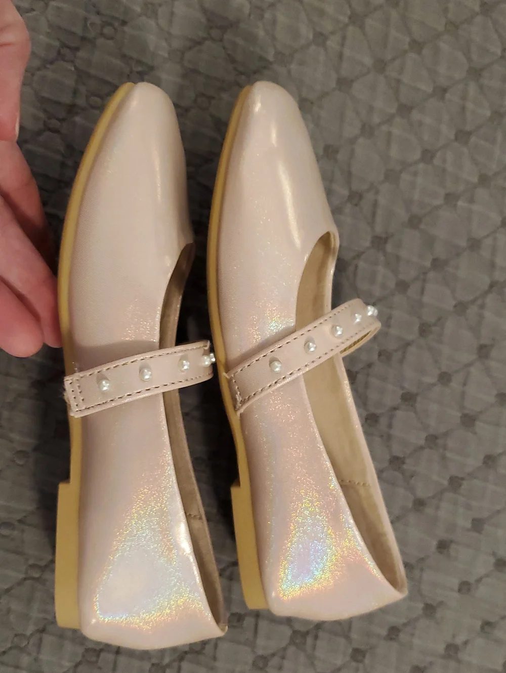 Cat & Jack Pink Pearl Ballet Flats Size 11
